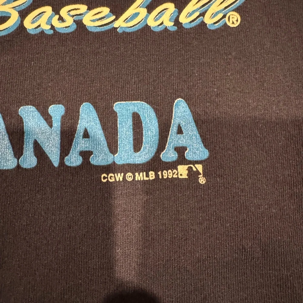 Vintage 1992 Fruit of the Loom Blue Jays Navy Tee - Picture 2 of 3